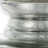 20" Antiqued Silver Etched Floral Glass Round Table Vase - Homeroots - Flyclothing LLC