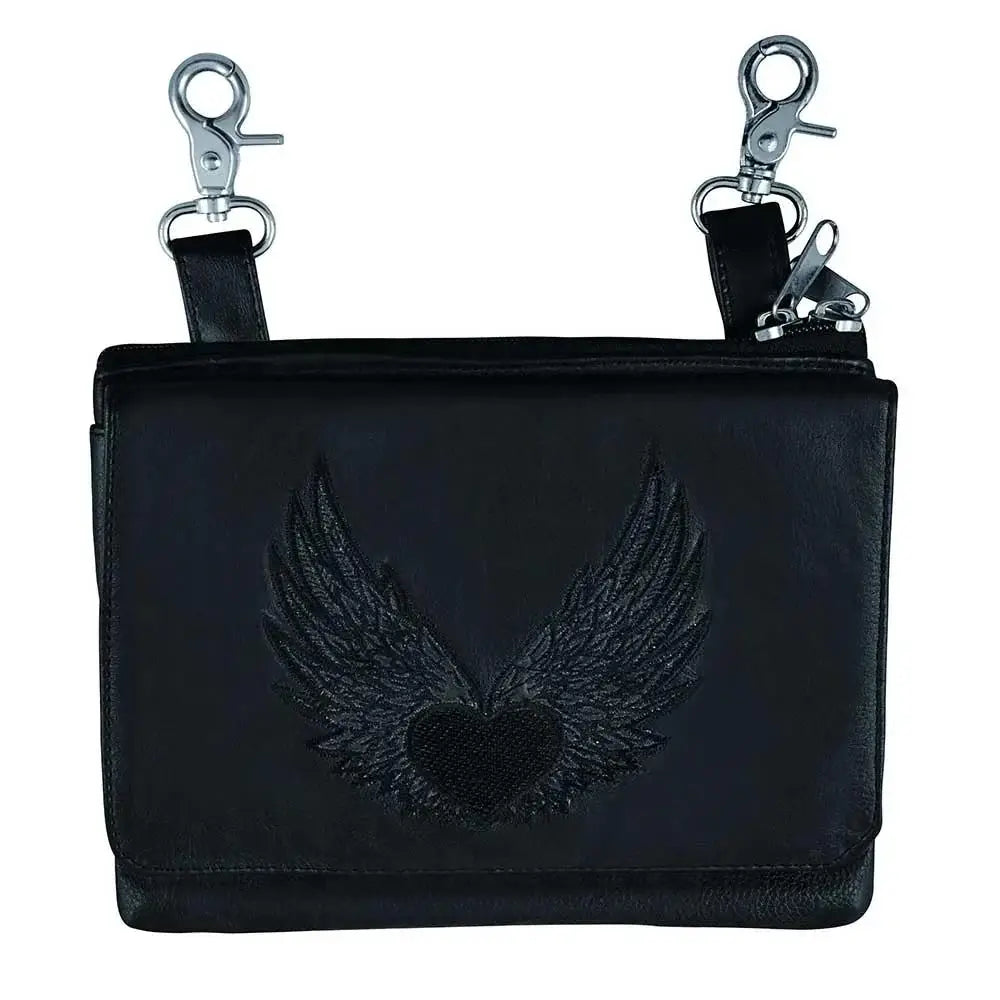 High-Quality Cowhide Leather Ladies Clip on Bag - Unik Just for Bikers - Flyclothing LLC