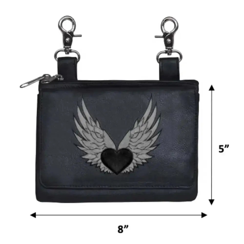 High-Quality Cowhide Leather Ladies Clip on Bag - Unik Just for Bikers - Flyclothing LLC
