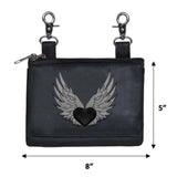 High-Quality Cowhide Leather Ladies Clip on Bag - Unik Just for Bikers - Flyclothing LLC
