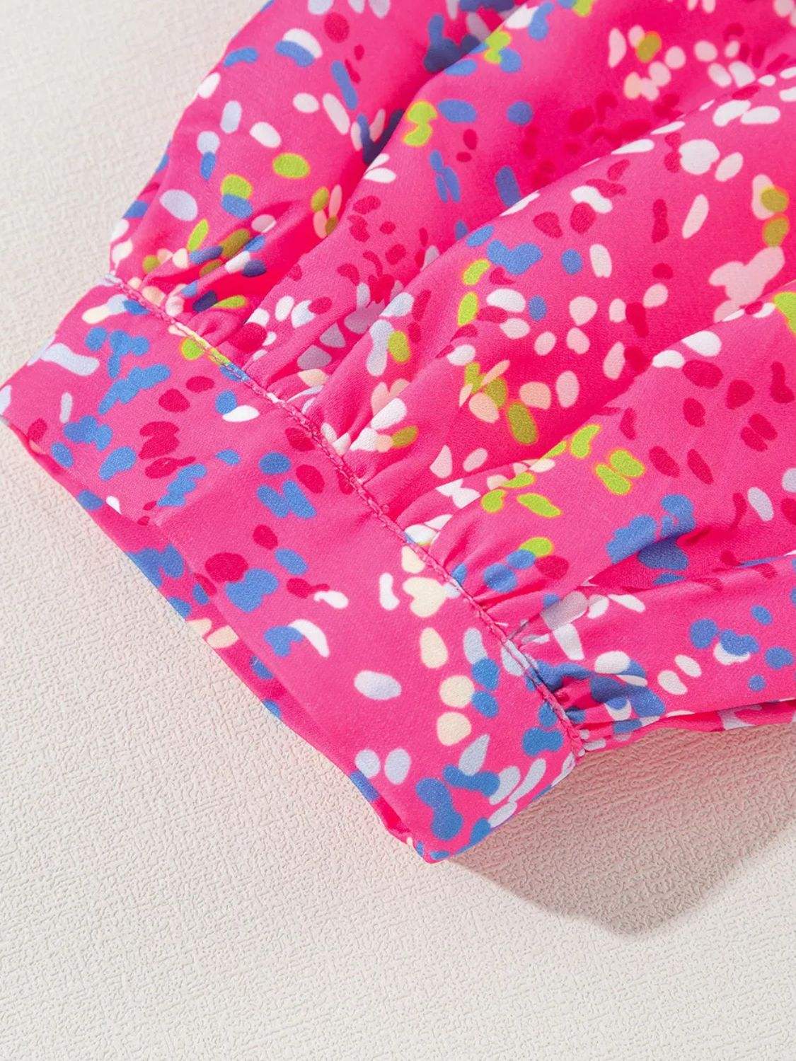 Printed Long Sleeve Blouse - Trendsi - Flyclothing LLC