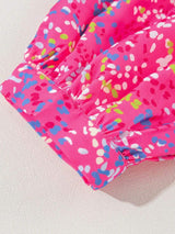 Printed Long Sleeve Blouse - Trendsi - Flyclothing LLC