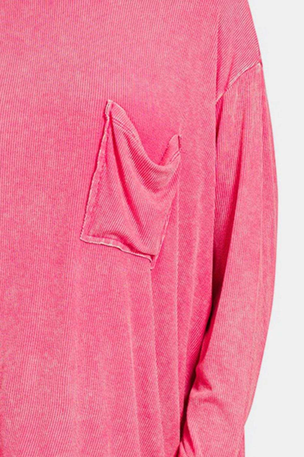 Zenana Round Neck Long Sleeve T-Shirt - Trendsi - Flyclothing LLC