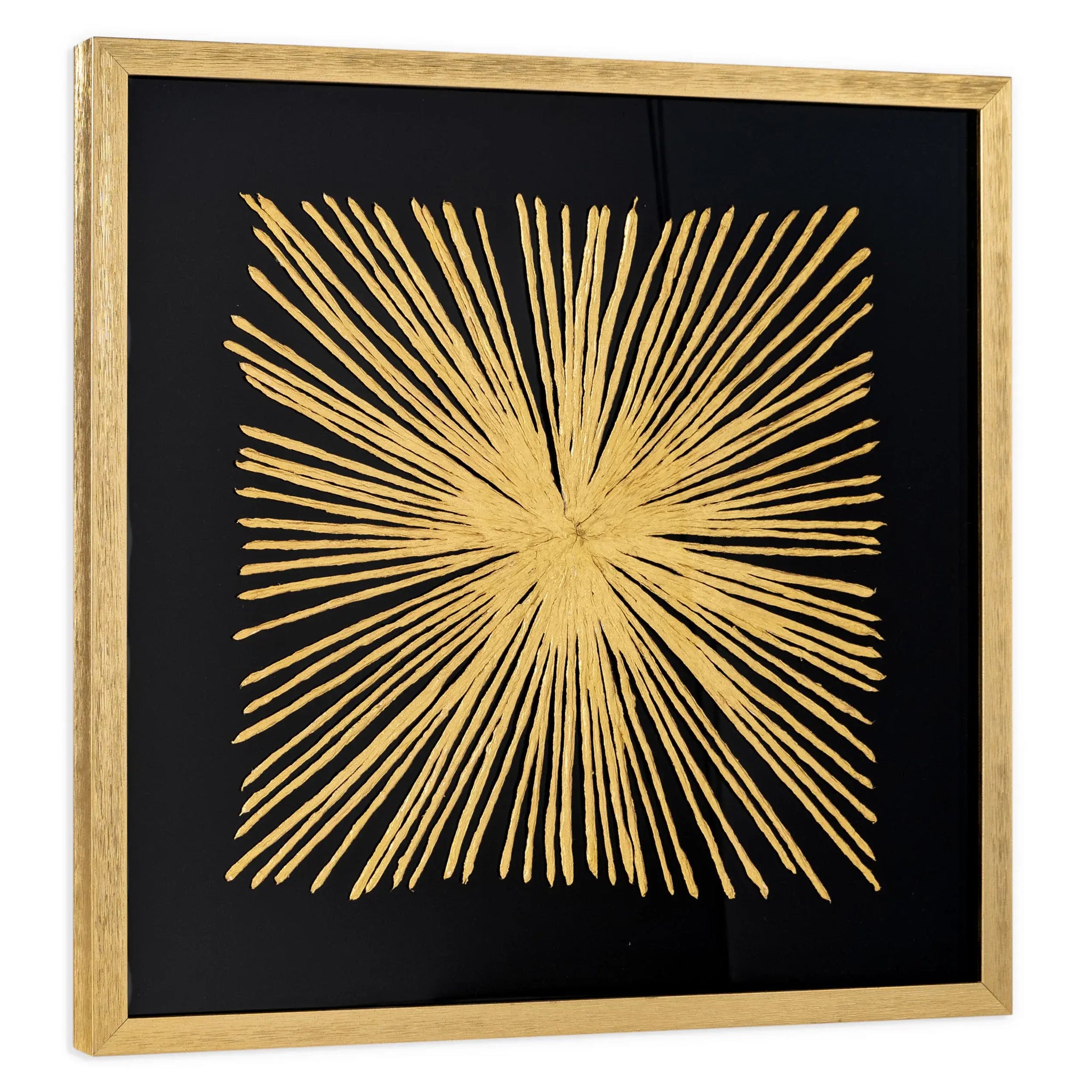 Starburst Gold Shadowbox Frame Textual Art Wall Art - Homeroots - Flyclothing LLC