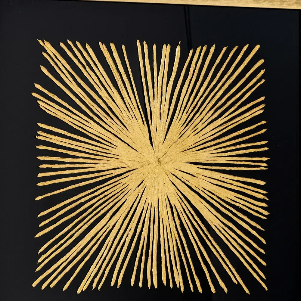 Starburst Gold Shadowbox Frame Textual Art Wall Art - Homeroots - Flyclothing LLC