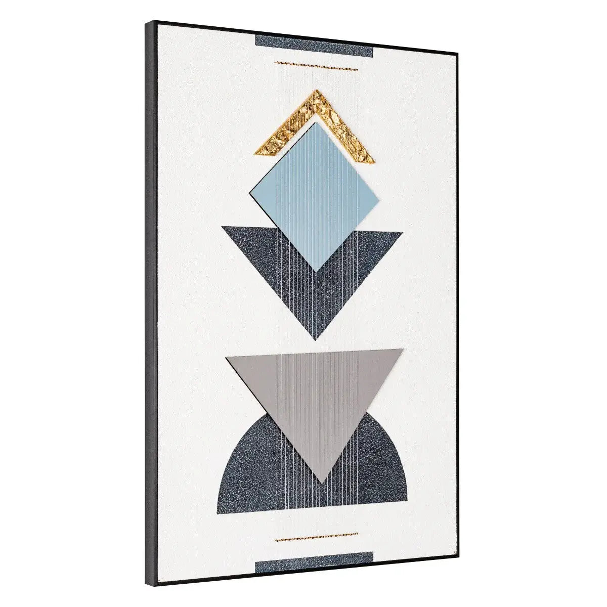Mod Geo Black Shadowbox Frame Textual Art Wall Art - Homeroots - Flyclothing LLC