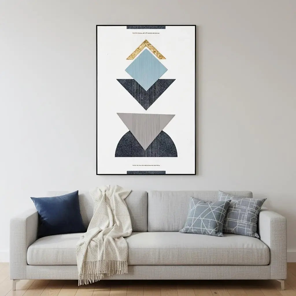 Mod Geo Black Shadowbox Frame Textual Art Wall Art - Homeroots - Flyclothing LLC