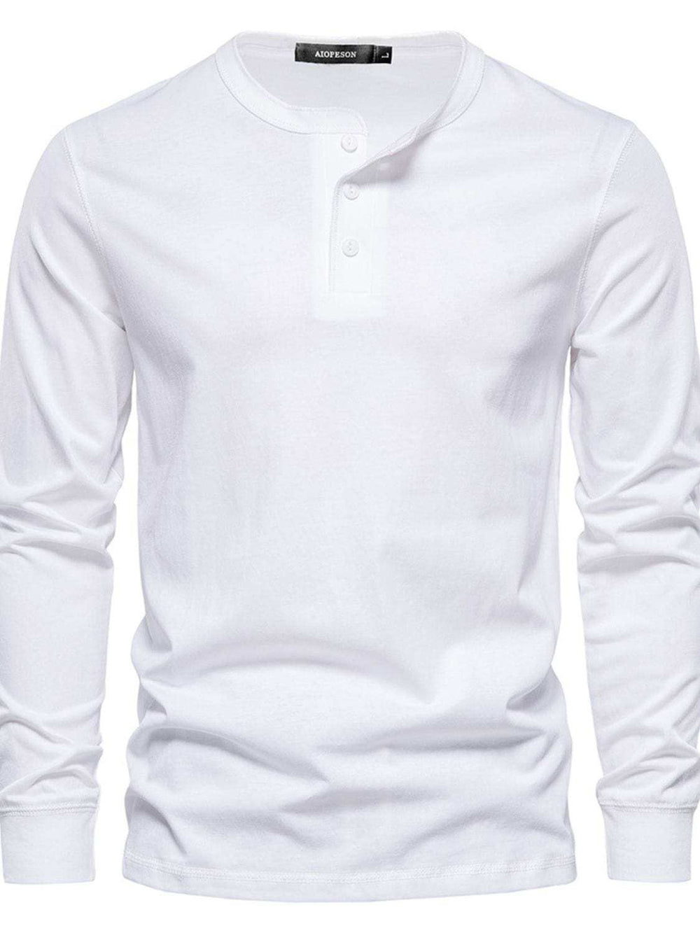 Men's Full Size Quarter Button Round Neck Long Sleeve T-Shirt Plus Size - Trendsi - Flyclothing LLC