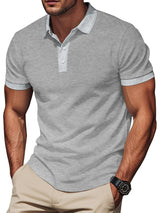 Men's Full Size Short Sleeve Collared Polo Plus Size - Trendsi - Flyclothing LLC