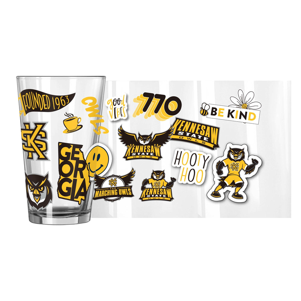 Kennesaw State 16oz Native Pint Glass - Logo Brands - Flyclothing LLC