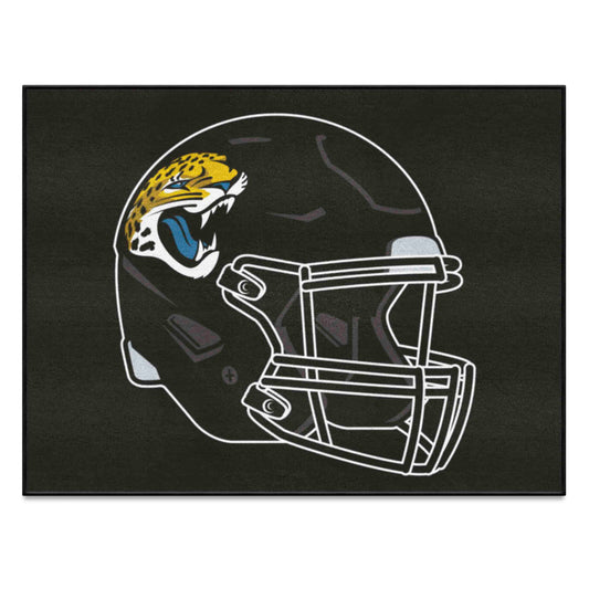 Jacksonville Jaguars All-Star Rug - 34 in. x 42.5 in., Helmet Logo - Jacksonville Jaguars