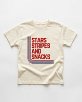 STARS STRIPES & SNACKS TEE - VINTAGE CREAM