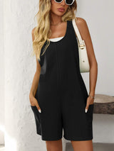 Mandy Pocketed Racerback Wide Strap Romper - Trendsi - Flyclothing LLC