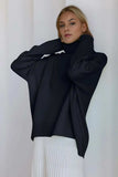 Basic Bae Turtleneck Dropped Shoulder Long Sleeve Sweater - Trendsi - Flyclothing LLC
