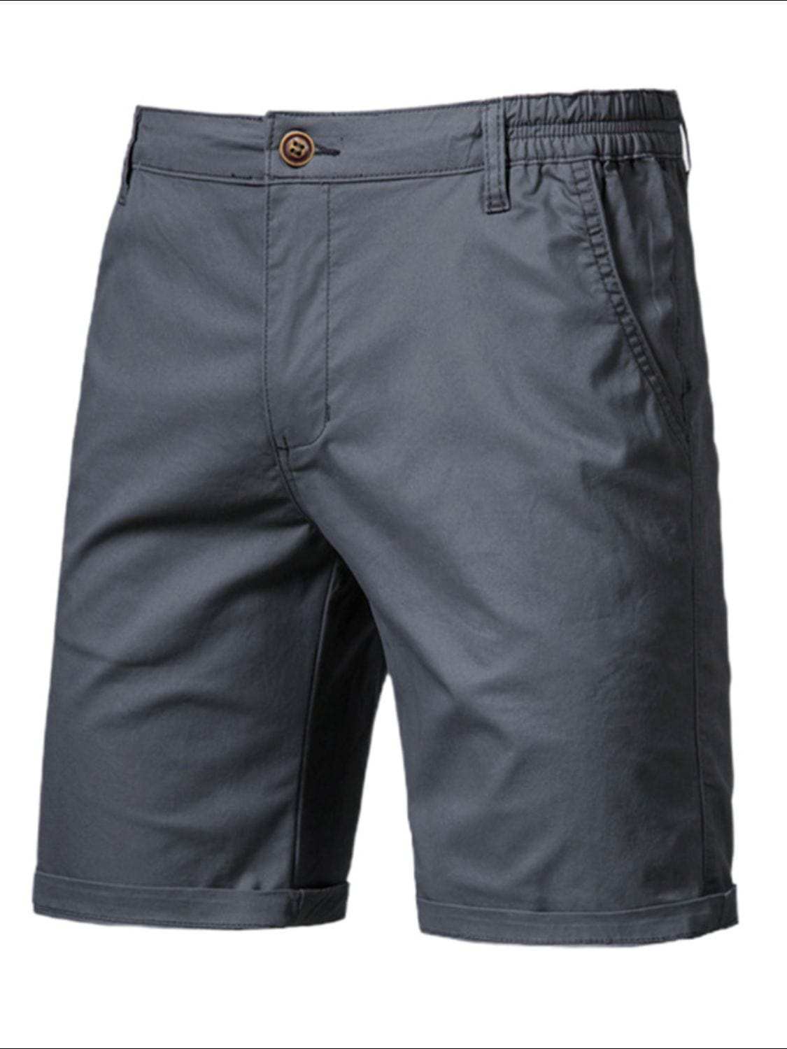 Men's Elastic Waist Shorts with Pockets - Trendsi - Flyclothing LLC