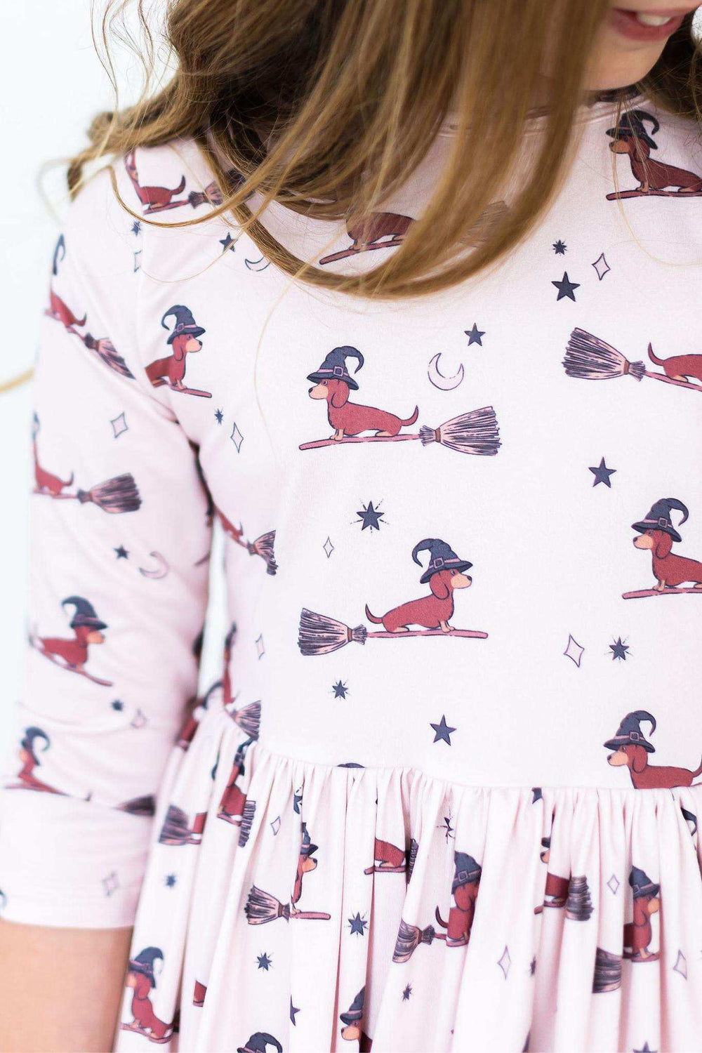 Happy Howl-oween 3/4 Sleeve Pocket Twirl Dress - Mila & Rose ® - Flyclothing LLC