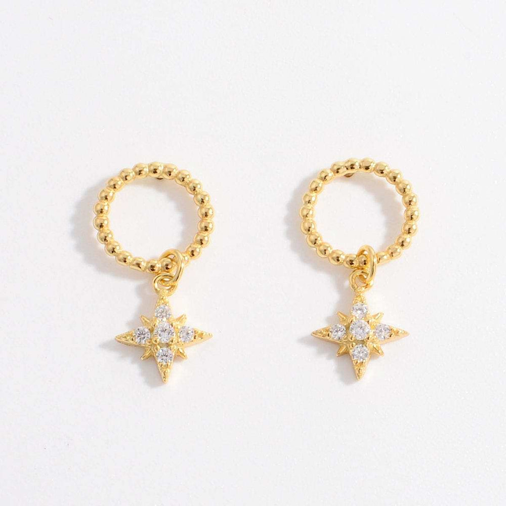 925 Sterling Silver Zircon Dangle Earrings - Trendsi - Flyclothing LLC