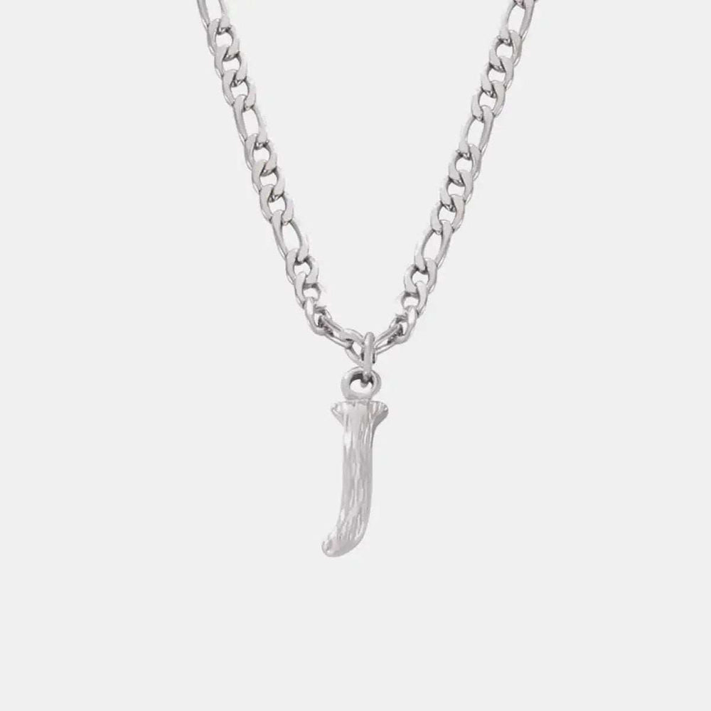 Titanium Steel Letter Pendant Necklace - Trendsi - Flyclothing LLC