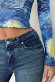Starry Sky Cropped Mesh T-Shirt - Trendsi - Flyclothing LLC