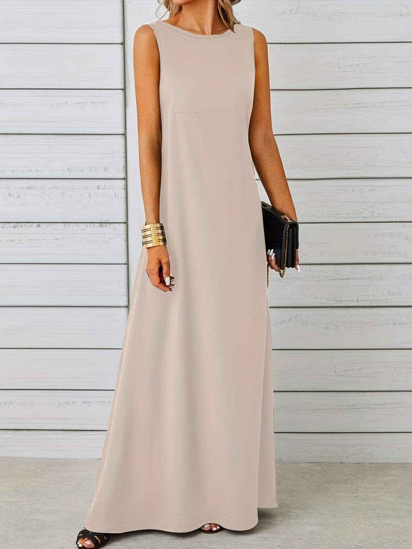 Sleeveless Flowy Maxi Dress - Trendsi - Flyclothing LLC