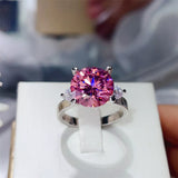 5 Carat Moissanite 925 Sterling Silver Ring - Trendsi - Flyclothing LLC