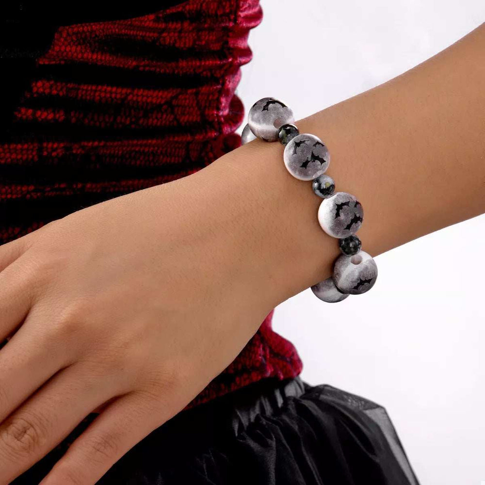 Halloween Beaded Necklace and Bracelet Set - Trendsi - Flyclothing LLC