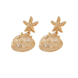 New Stylish Exquisite Starfish Shell Drop Earrings Vintage Elegant Premium Women Earrings, Versatile Sophisticated Jewelry - My Store - Flyclothing LLC