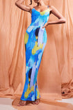 Backless Printed Maxi Cami Dress - Trendsi - Flyclothing LLC