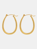 18K Gold-Plated Titanium Steel Earrings - Trendsi - Flyclothing LLC