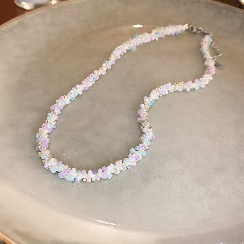 Titanium Steel Rice Bead Necklace - Trendsi - Flyclothing LLC