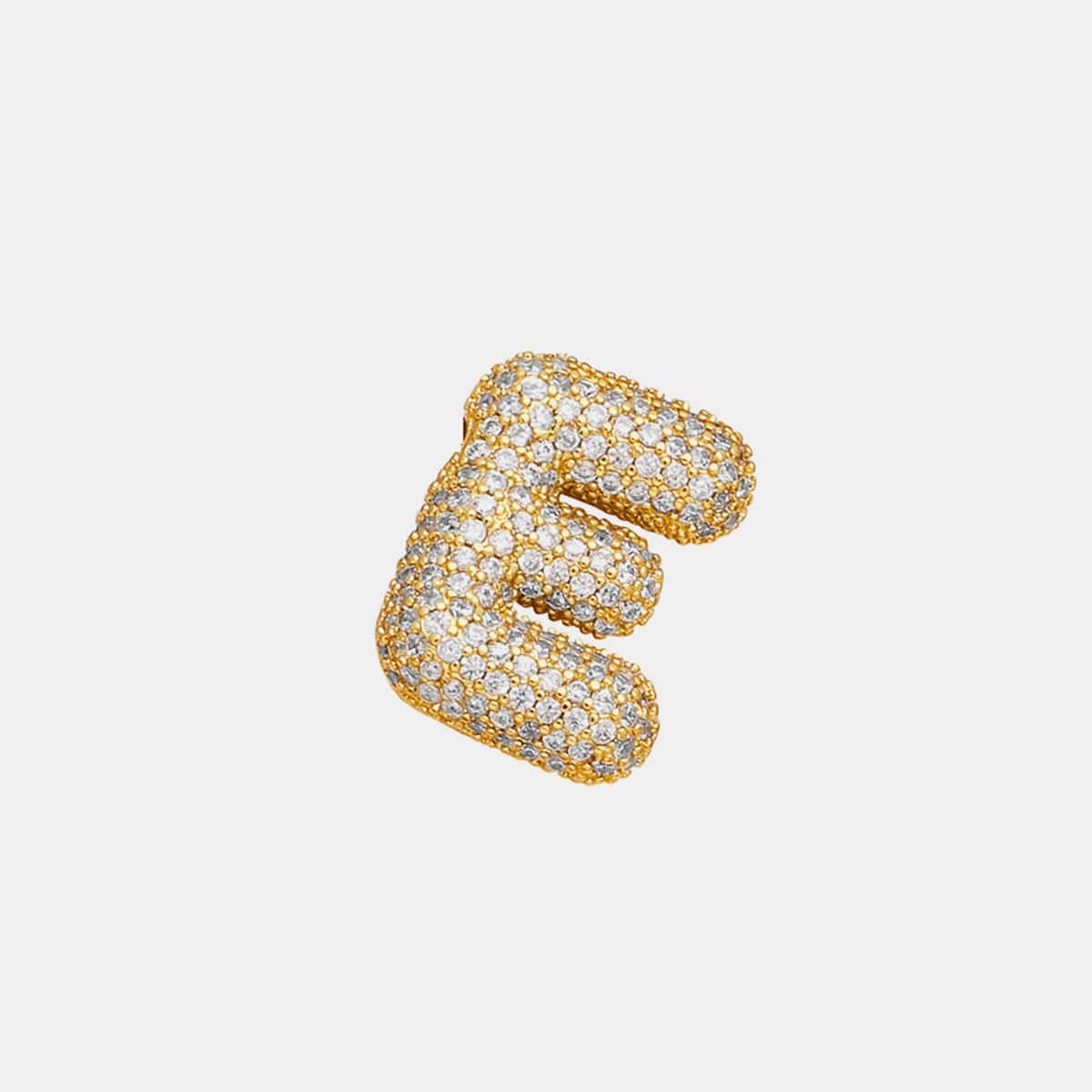 Gold-Plated Inlaid Zircon Letter Necklace - Trendsi - Flyclothing LLC
