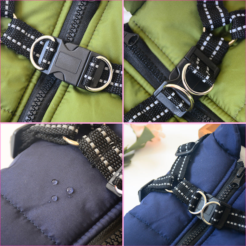 Waterproof Dog Clothes Winter Dog Coat With Harness Warm Pet Clothing Big Dog Jacket Chihuahua Labrador Coat Costume - My Store - Flyclothing LLC