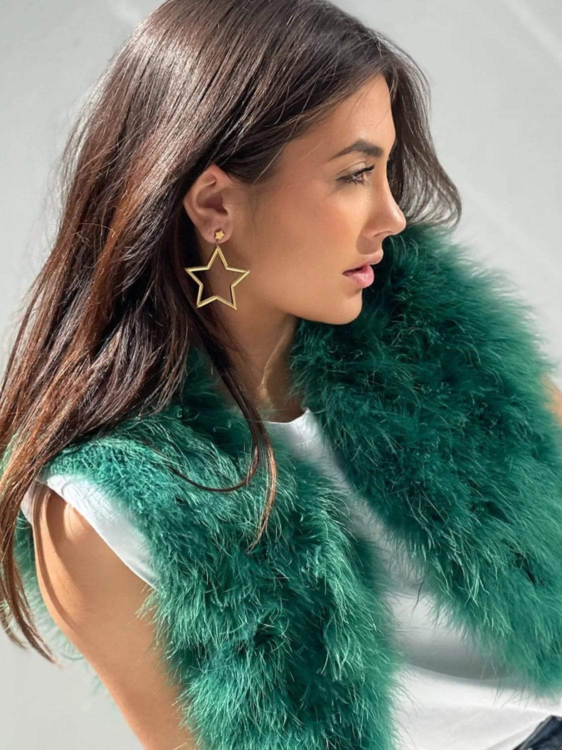 18K Gold-Plated Moon & Star Dangle Earrings - Trendsi - Flyclothing LLC