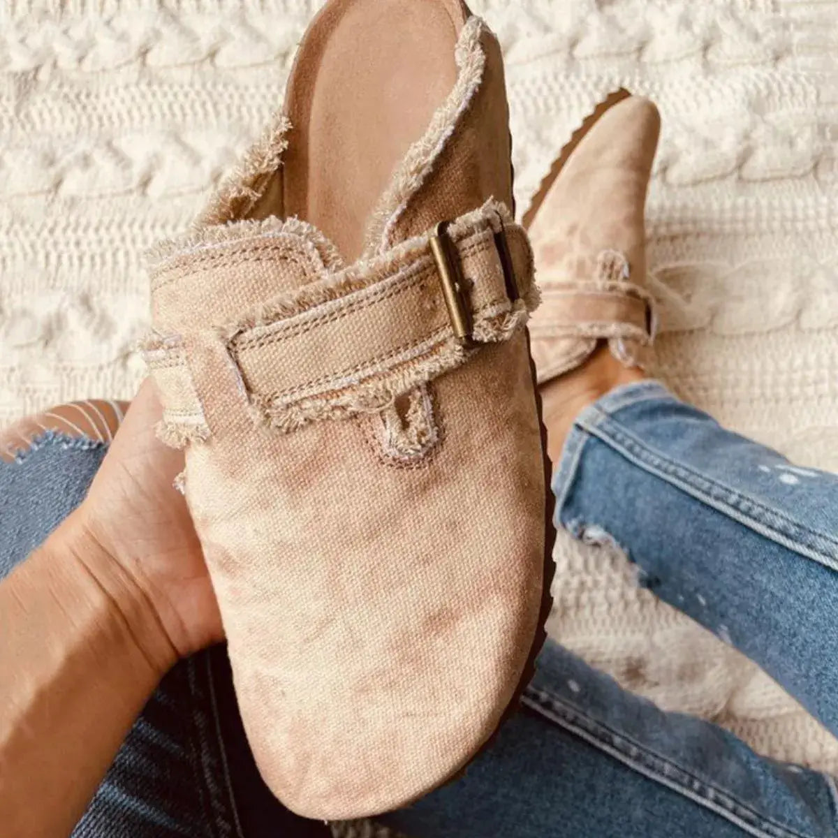 Round Toe Flats Loafers - Trendsi - Flyclothing LLC