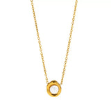 18K Gold-Plated Pearl Necklace - Trendsi - Flyclothing LLC