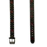 Rockmount Ranch Wear Black Tooled Genuine Leather Western Belt with Red Roses - Rockmount Clothing - Flyclothing LLC