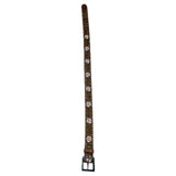 Rockmount Ranch Wear Brown Tooled Genuine Leather Western Belt with White Roses - Rockmount Clothing - Flyclothing LLC