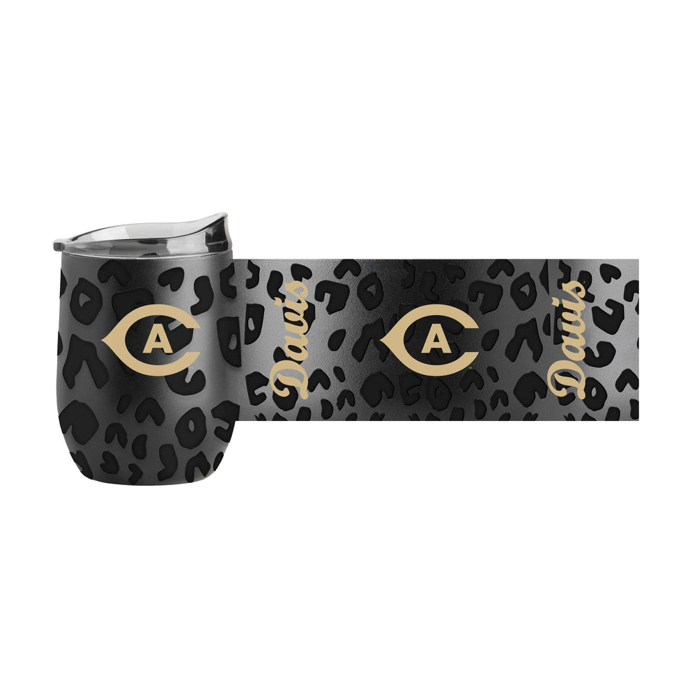 UC Davis Leopard 16oz Black Powdercoat Curved Beverage - Logo Brands - Flyclothing LLC