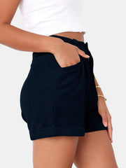 Full Size High Waist Shorts with Pockets - Trendsi