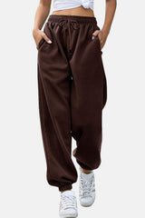 Elastic Waist Joggers with Pockets - Trendsi - Flyclothing LLC