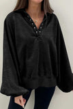 Half Snap Long Sleeve Sweatshirt - Trendsi - Flyclothing LLC