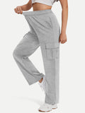 Pocketed High Waist Pants - Trendsi