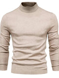Men's Mock Neck Long Sleeve Sweater - Trendsi - Flyclothing LLC