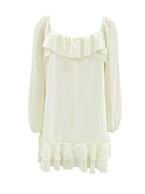 Ruffle Trimmed Long Sleeve Mini Dress - Trendsi - Flyclothing LLC