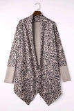 Leopard Open Front Long Sleeve Cover-Up - Trendsi - Flyclothing LLC