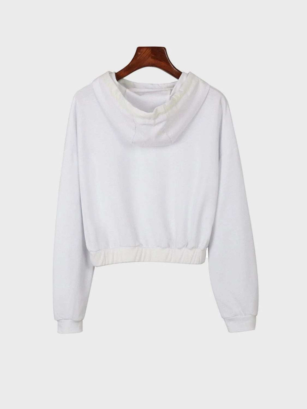 Perfee Drawstring Letter Long Sleeve Hoodie - Trendsi - Flyclothing LLC