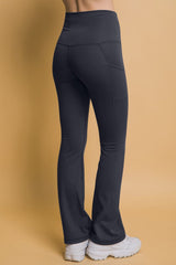 Love Tree High Waist Flare Active Leggings with Side Pockets - Trendsi