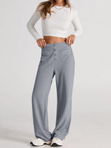 High Waist Wide Leg Pants - Trendsi - Flyclothing LLC