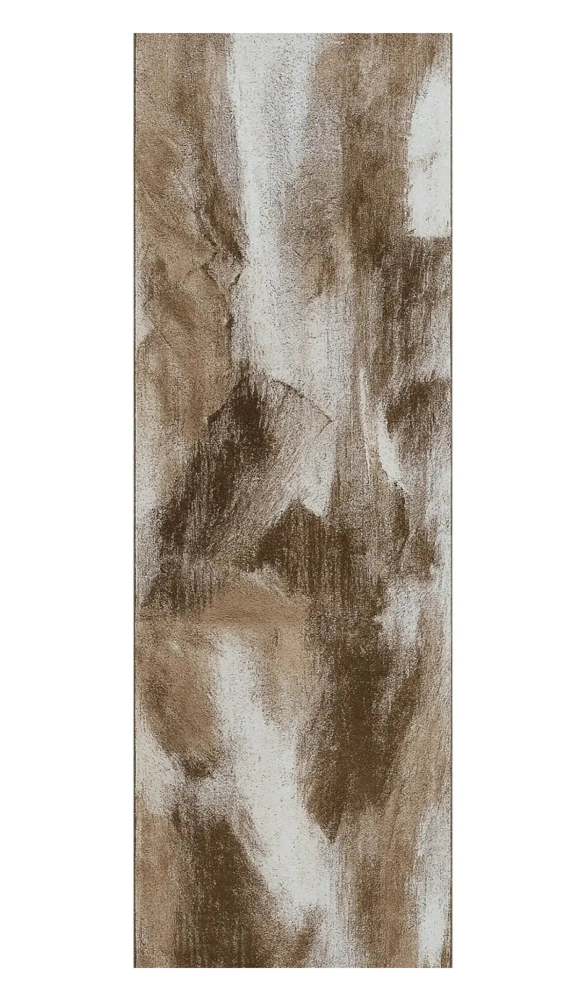 8' Brown And Beige Abstract Runner Rug - Homeroots - Flyclothing LLC