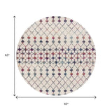 5' X 5' Beige And Blue Abstract Round Rug - Homeroots - Flyclothing LLC